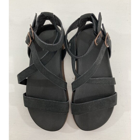 Chaco Rose Sandals Women’s 5 Black Suede Strappy Gladiator Casual Summer - Picture 4 of 10